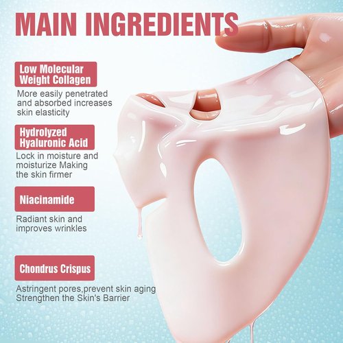 Regine Switzerland Deep Collagen Face Mask - Hydrating Hydrogel for Firming & Elasticity | 40g x 5 Pack