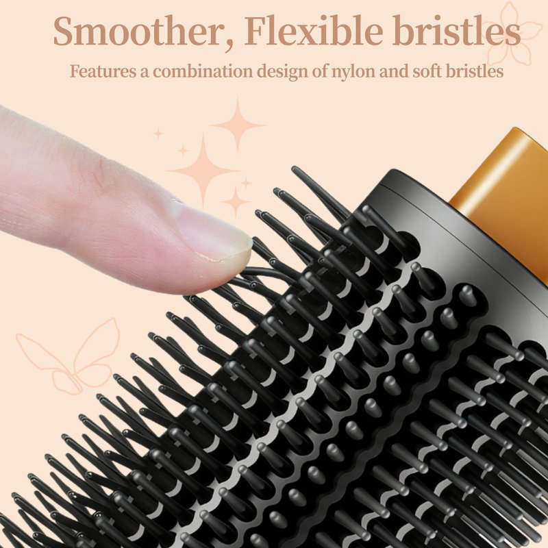ZEPHBLOW Upgraded Round Volumizing Brush for Dyson Airwrap, Round Brush Attachment Compatible with Airwrap HS01/05/08, Flexible Bristles for Root Lift Volume Frizz Control Styling Volumizing