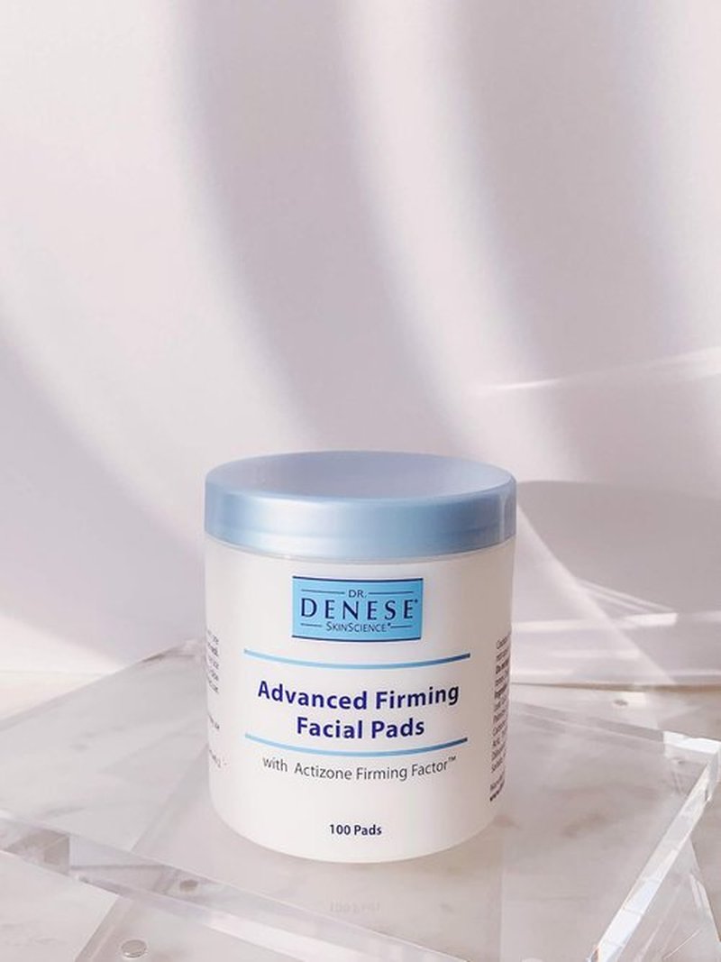 Dr. Denese SkinScience Advanced Firming Facial Pads - Exfoliating Glycolic Acid & Peptides, 100 Count | Smooth, Radiant Skin