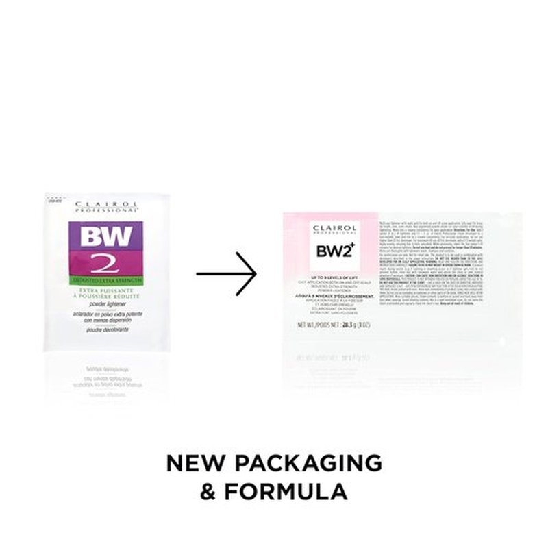 Clairol Professional BW2+ Powder Lightener - Extra Strength for Up to 9 Levels of Lift