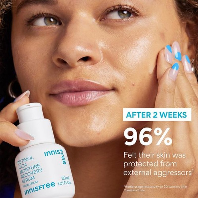 Innisfree Retinol Cica Serum - Salicylic Acid Moisture Recovery Treatment for Beginners | Face Care