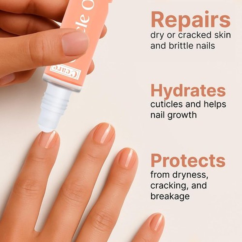 C CARE Vanilla & Sugar Cuticle Oil - Natural Hydrating Nail Treatment for Damaged Skin & Thin Nails | 10ml