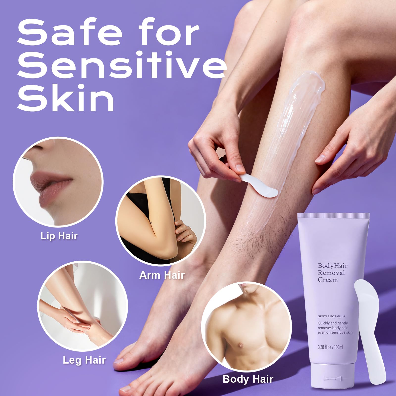 Removal Cream for Sensitive Skin, Durable and Smooth for Men and Women