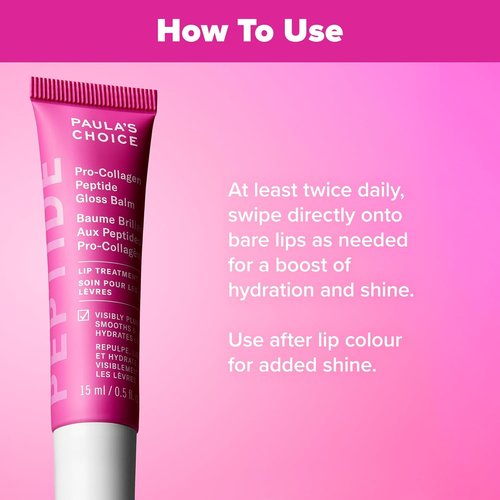 Paula's Choice Pro-Collagen Peptide Moisturizer - Lightweight Daily Gel-Cream for Deep Hydration | Gloss Lip Balm with Sheer Tint