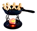 B CENTERBRIDGE Wax Melter Mini Cast Iron Skillet with Warmer and Trivet Wax Pot Black Tea Lights Halloween Harvest Thanksgiving Decorations Gifts