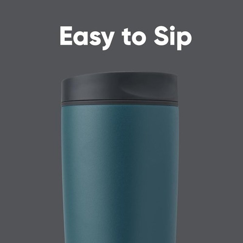 Owala SmoothSip Insulated Stainless Steel Coffee Tumbler - 20 oz Reusable Travel Mug in Grey/Blue