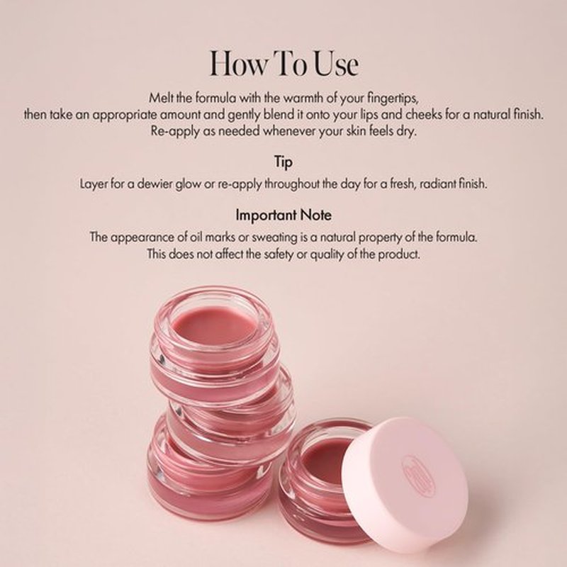 Rosy Glow Balm – Hydrating & Illuminating Multi-Use Balm | Dewy Glowy Finish, Nourishing Tint | Vegan, Cruelty-Free Korean Lip & Cheek Care | 0.5oz