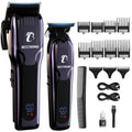 BESTBOMG® Professional Hair Clippers for Men, Professional Barber Clippers and Trimmer Set, Mens Cordless Hair Clipper for Barbers Haircut Kit, BS-808C (Blue)