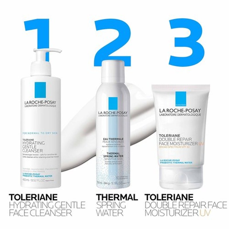 La Roche-Posay Toleriane Double Repair Moisturizer - Daily SPF 30 Face Cream with Niacinamide & Glycerin