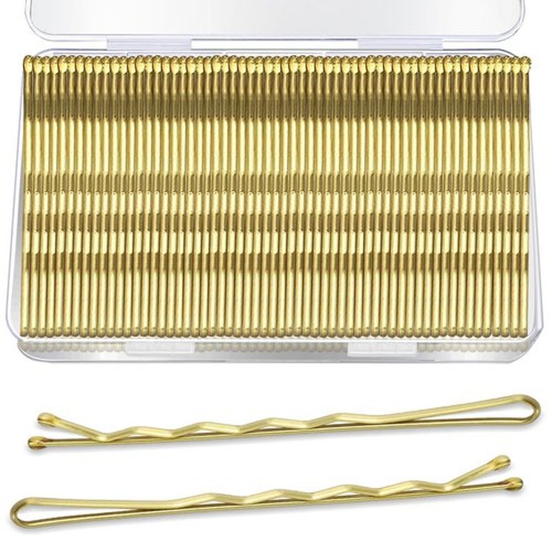 2.76'' Large Bobby Pins Blonde, AITRAI 240PCS Jumbo Hair Bobby Pins Big Gold Long Hair Pins for Women Thick Hair with Box
