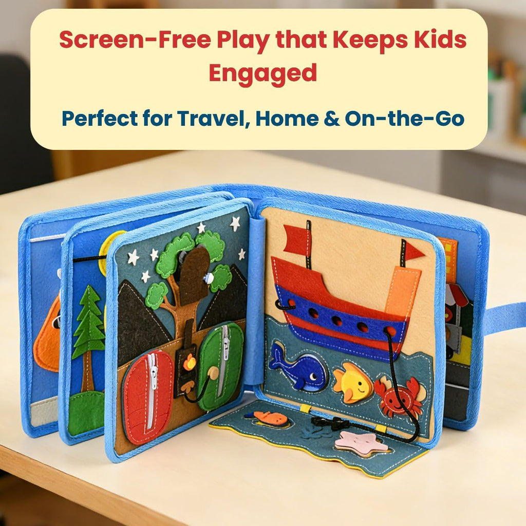 Bright Keiki Busy Book for 1 Year Old – Montessori Busy Book for Toddlers 1–3 – Passport to Fun Travel Activity Book