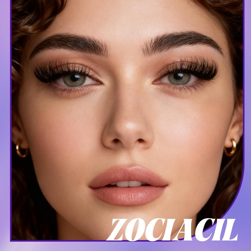 Zociacil 9-16mm 80D Fluffy Lashes Clusters 320pcs Wispy Natural Eyelash Cluster D Curl Extension 0.07D DIY Individual Lashes Cluster at Home for Beginners (80D)