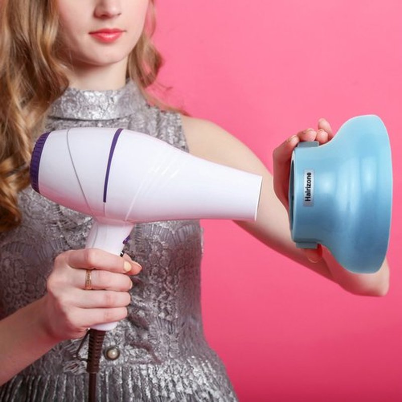 Hairizone Universal Hair Diffuser - Adaptable for Blow Dryers | Perfect for Natural Curly & Wavy Hair - Blue