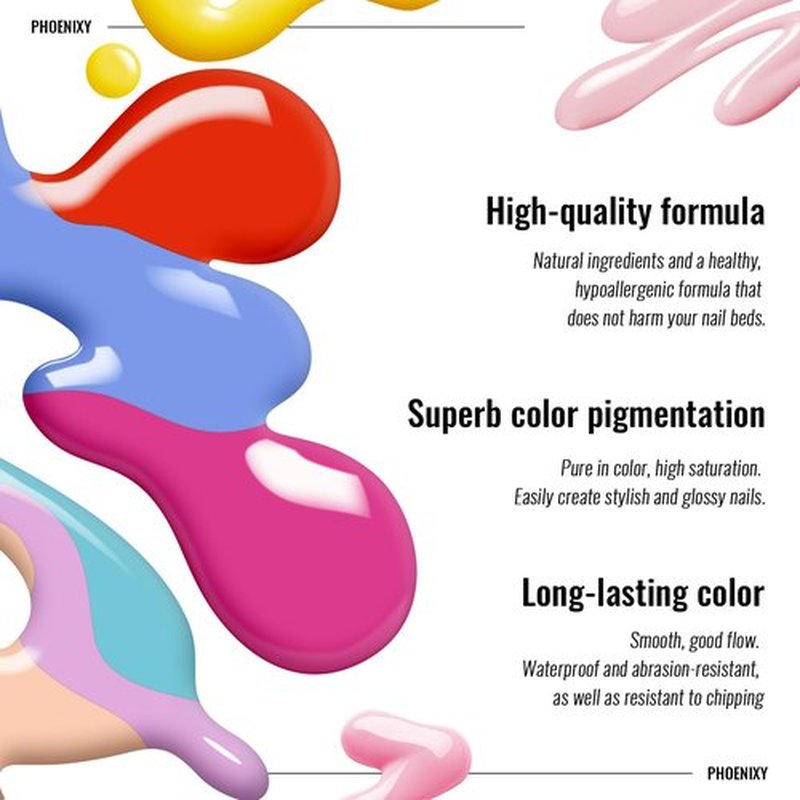 phoenixy Gel Nail Polish Kit with U V Light, 45 Colors All Seasons Soak Off 64 Pcs Gel Polish Nail Set with Base & Matte/Glossy/Glitter Top Coat Manicure Tools Complete Gel Nail Kit Gift for Women