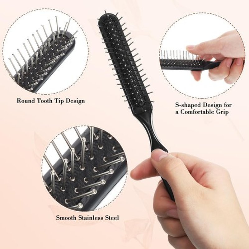 obeoby 3Pcs Wig Brush Comb Set, Loop Wig Brush Hair Extension Wide-Tooth and Edge Combs for Human Wigs and Synthetic Extension
