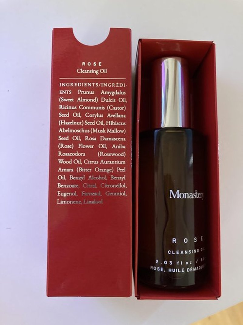 Monastery Rose Facial Cleansing Oil - 100 Petals of Rose Bourbonia from Reunion Island - Makeup Melting Cleansing Oil for Nourished, Balanced Skin - 1.70fl oz (50ml)
