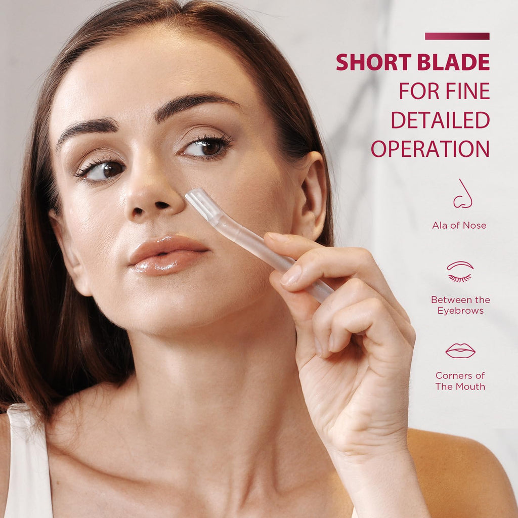SINAHET Dermaplane Razor for Face, (3 Count) Professional Dermaplaning Tool with Coffee Grounds Based Handle, Facial and Eyebrow Hair Removal