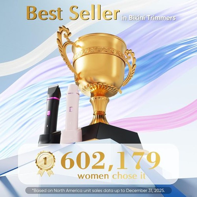 Risina Bikini Trimmer for Women - Painless Electric Razor for Smooth Skin | Cordless & Waterproof, Easy to Clean