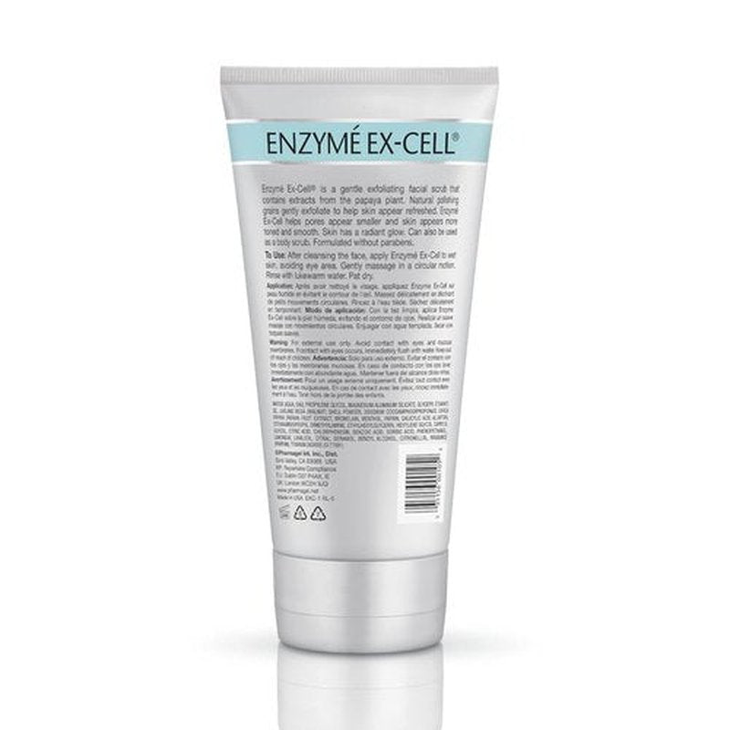 Pharmagel Enzyme Ex-Cell - Gentle Papaya Face Exfoliator Scrub for All Skin Types - 6 Oz