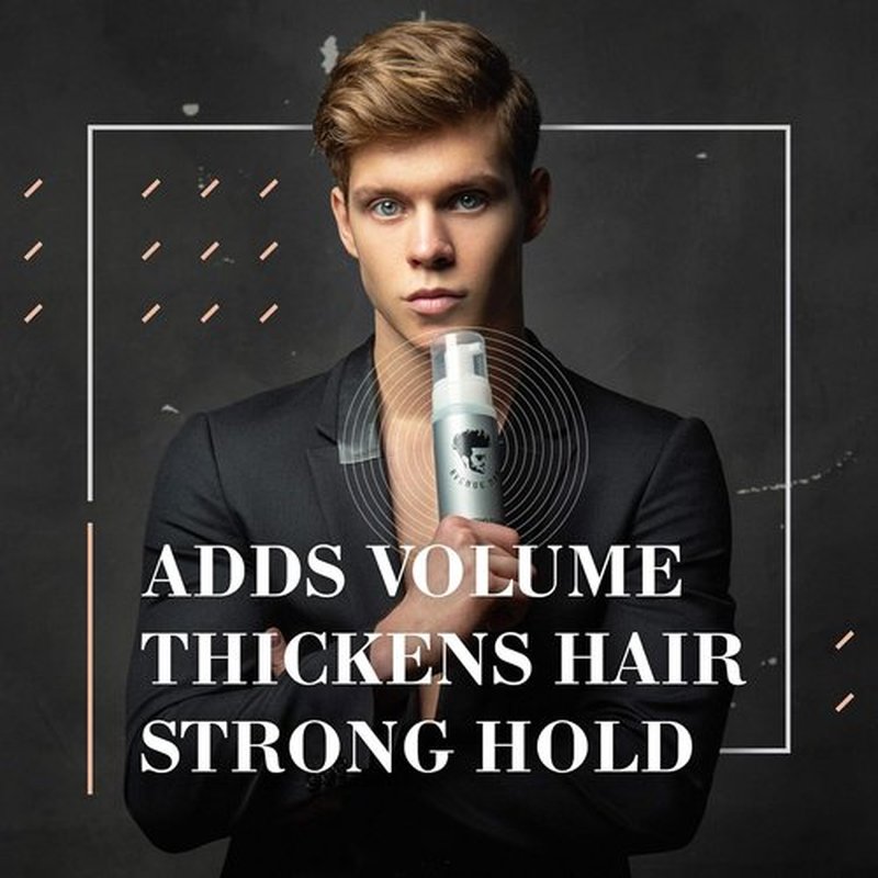Avenue Man Sculpting Foam - Unscented Hair Mousse for Men | Frizz Control & Firm Hold - 7 oz