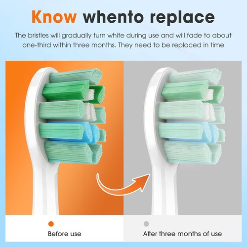 Philips Sonicare Toothbrush Replacement Heads - Soft Bristles | 6-Pack Compatible with C1 & C2