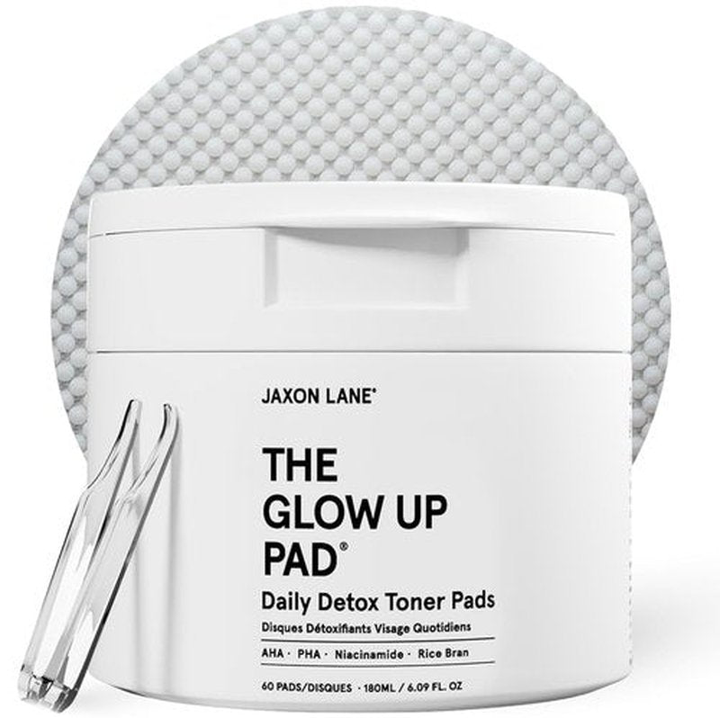 THE GLOW UP Rice Toner Pads - Daily Exfoliating Facial Pads with Centella, AHA, PHA & Niacinamide for Brightening & Radiance