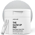THE GLOW UP Rice Toner Pads - Daily Exfoliating Facial Pads with Centella, AHA, PHA & Niacinamide for Brightening & Radiance