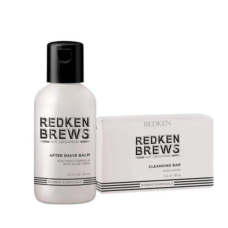Redken Brews Cleanse Bar & After Shave Balm Bundle - Perfect Grooming Essentials for Men
