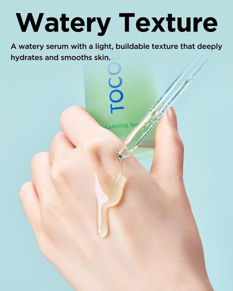 TOCOBO Cica Calming Serum – Korean Vegan Soothing Face Serum with Cica, Tea Tree & Hyaluronic Acid – Lightweight Hydrating Formula for Sensitive Skin, 24-Hour Moisture, Non-Greasy, 1.01 fl.oz.