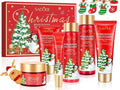 Christmas Gifts 6 Pcs Skin Care Set Pomegranate Moisturize Soothe Hydrate Gifts for Teenage Girls Stocking Stuffers Christmas Gifts for Women-Cleanser,Toner,Lotion,Face Cream,Eye Cream,Sleep Mask