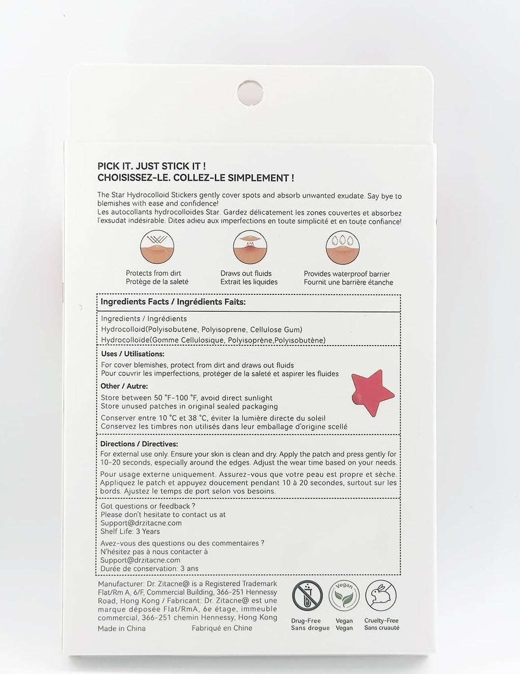 Pimple Patches for Face, 7 Sizes, 5 Shape/Color 255 pcs Acne Patches Hydrocolloid Precise Matches Different Sizes Acne, Spot Stickers With Tea Tree Oil Salicylic Acid Centella Covering Zits Blemishes