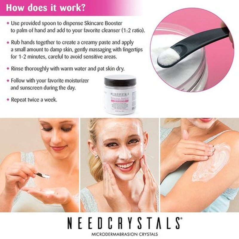 NeedCrystals Microdermabrasion Crystals - Natural Facial Scrub for Exfoliating Dull Skin | 4 oz.