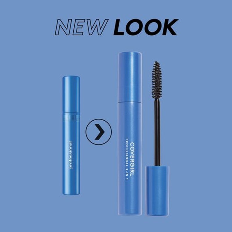 COVERGIRL Professional Mascara Regular Brush Very Black 200, (Packaging may vary) 0.3 Fl Oz (Pack of 2)