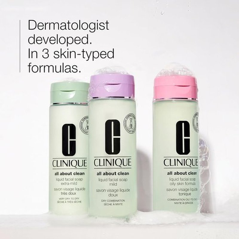 Clinique 3-Step Facial Cleanser - Gentle Face Wash for Dry Combination Skin | 13.5 Fl Oz (Pack of 2)