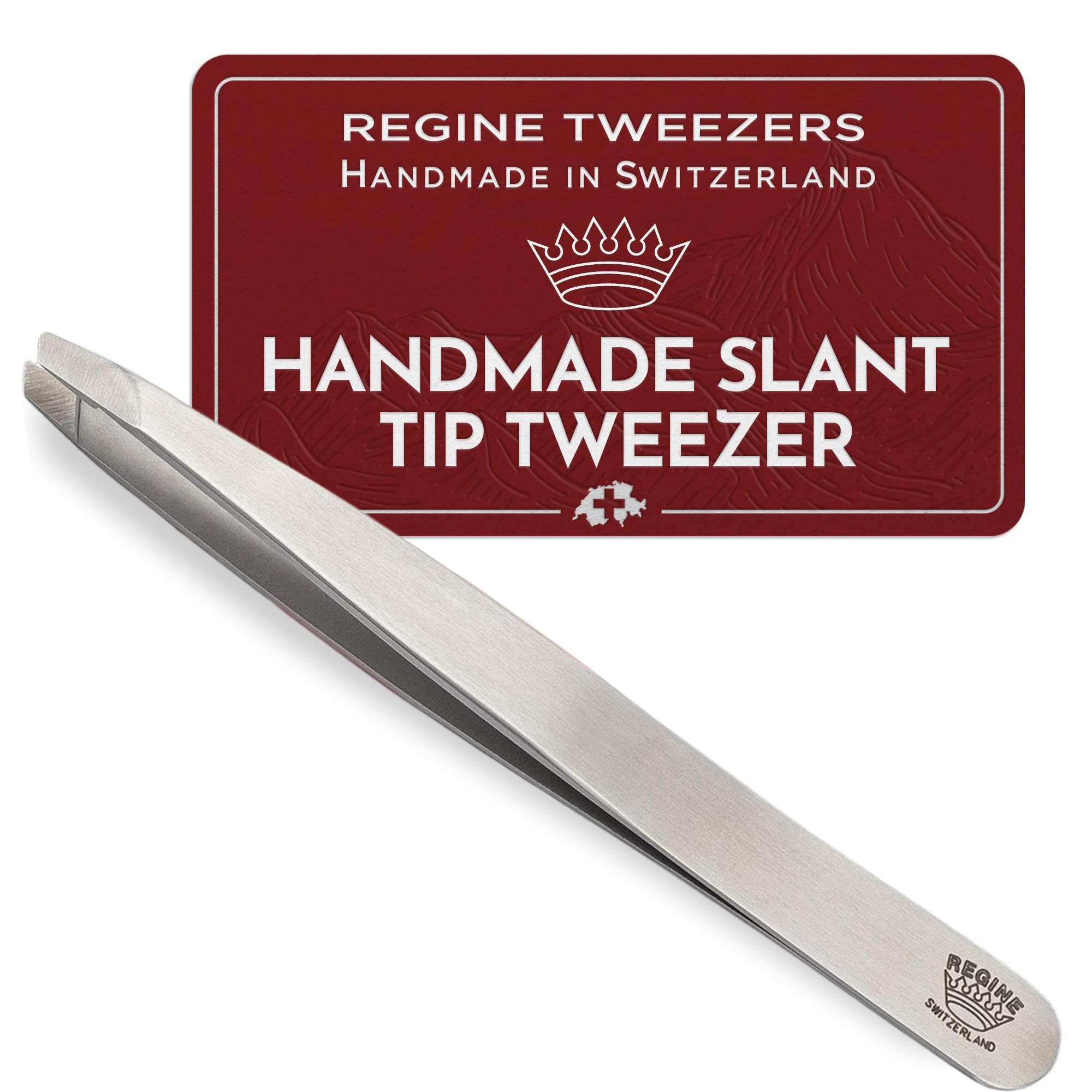 Regine Switzerland Handmade Slant Tweezer for Eyebrows