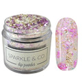 Sparkle & Co. Dip Powders – dp.310 I Can Buy Myself Flowers (Opal & Foil Dip) 1 Ounce Dipping Powder Jar For Manicure DIY Spring Shade, No Lamp Needed
