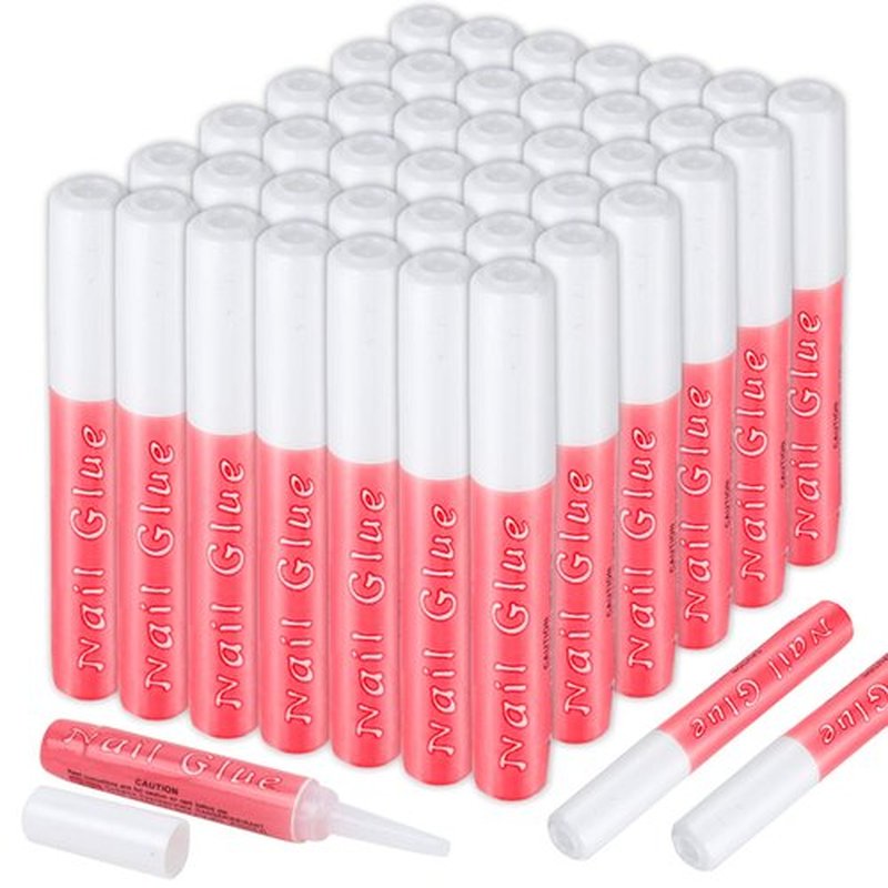 FANDAMEI 45 Pcs Nail Glue for Press Ons, 0.07 oz for Each Strong Nail Bond Glue for Nail Tips Acrylic Nails，Long-Lasting for Press On Nails