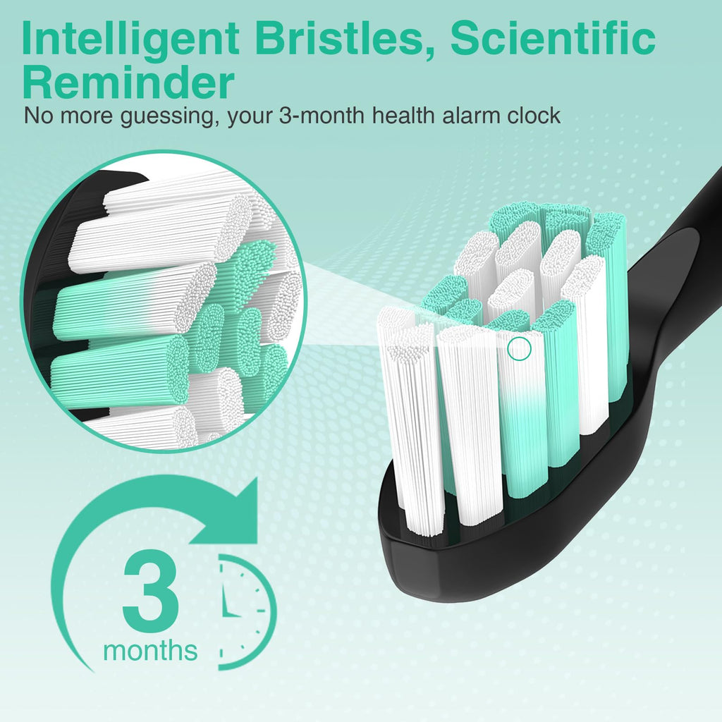 Aoremon Replacement Heads for Philips Sonicare C2 W, 8 Count Black