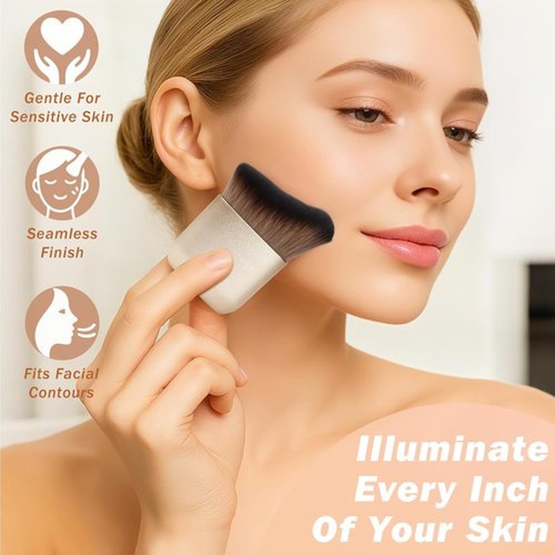 Kabuki Self Tanner Brush - Flawless Full Body & Face Makeup Applicator for Tanning, Bronzer & Lotion