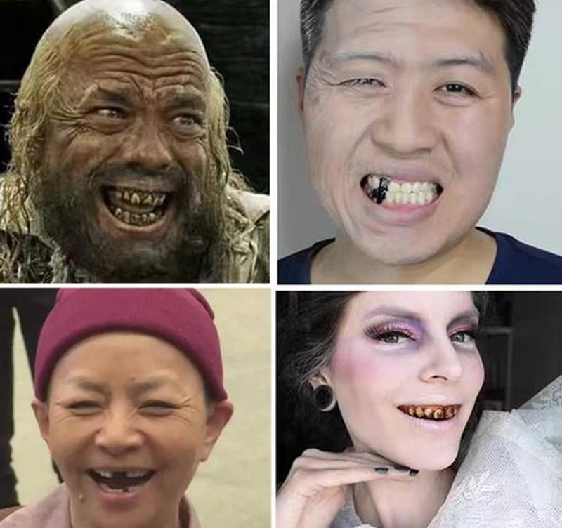Go Ho Makeup Tooth SFX Black Paint,Temporary Black Teeth Paint,Safe,Quick Dry&Realistic,Perfect for Cosplay,Theater,Halloween Clown Skeleton Zombie Vampire Costume Makeup,5 ml