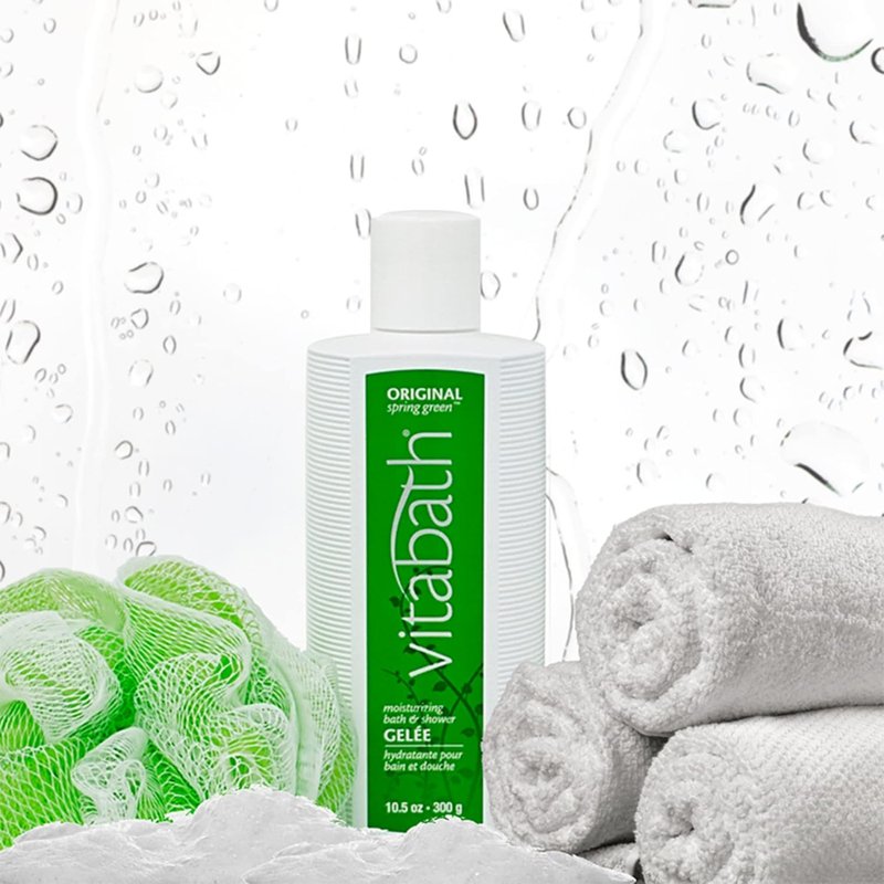 Vitabath Original Spring Green Bath & Shower Gel - Hydrating Botanical Skin Rejuvenation, 10.5 oz