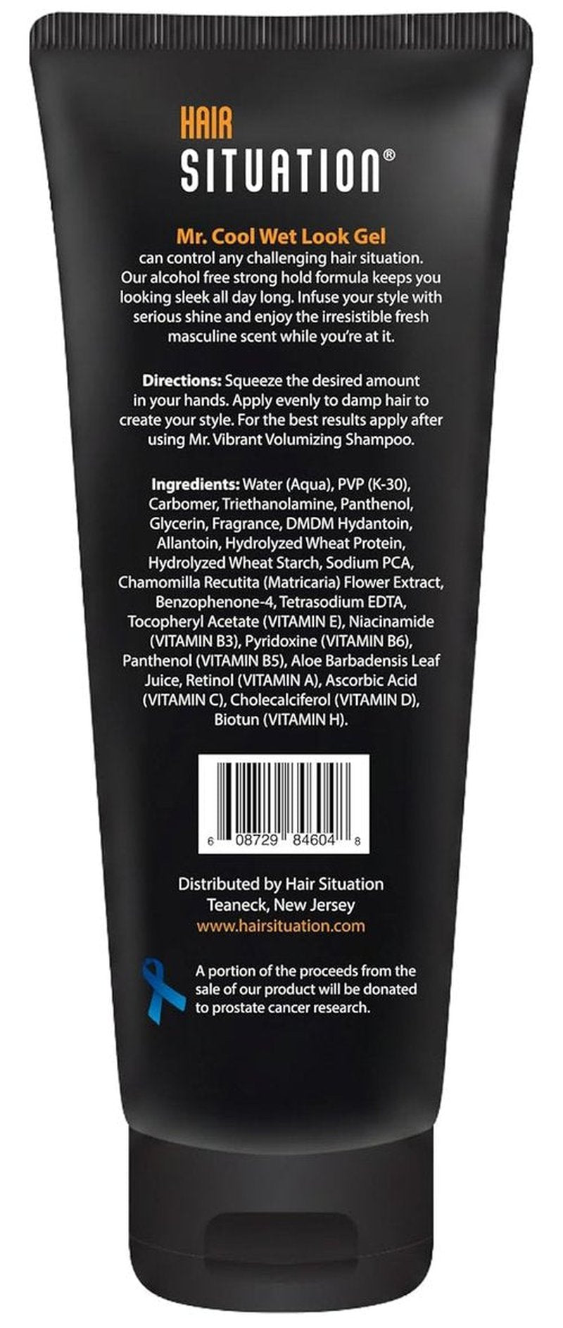 Mr. Cool Hair Gel - Strong Hold Wet Look with High Shine | Anti-Humidity & Frizz Control, 8 Fl Oz