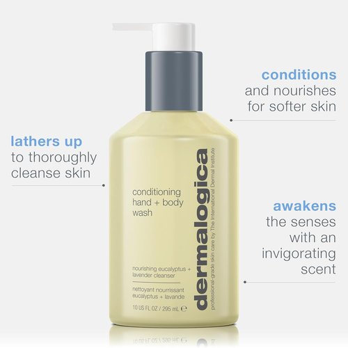 Dermalogica Conditioning Hand + Body Wash - 10 Fl Oz Tea Tree & Eucalyptus Shower Gel for Gentle Cleansing