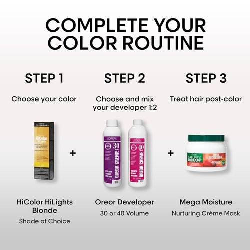 L'Oréal Technique HiColor Blonde Highlights - Intense Permanent Hair Color for Dark Hair | No Pre-Lightening Needed