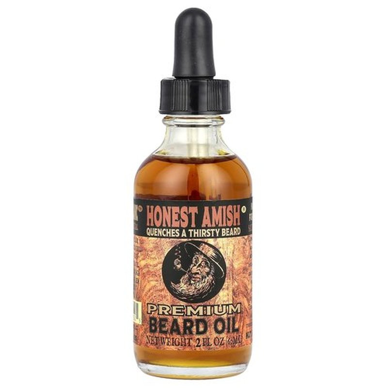 Honest Amish - Premium Beard Oil for Soft, Healthy Facial Hair - 2 Ounce Bottle