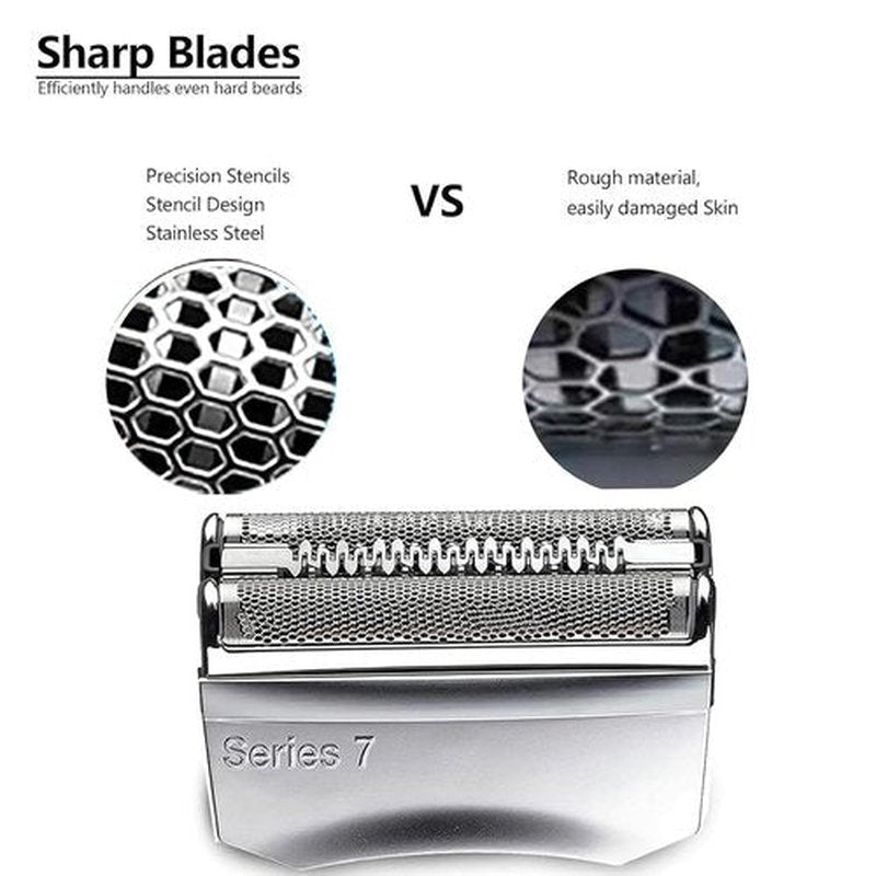 Braun Series 7 70S Replacement Shaver Heads - Compatible Foil & Cutter for Electric Razors