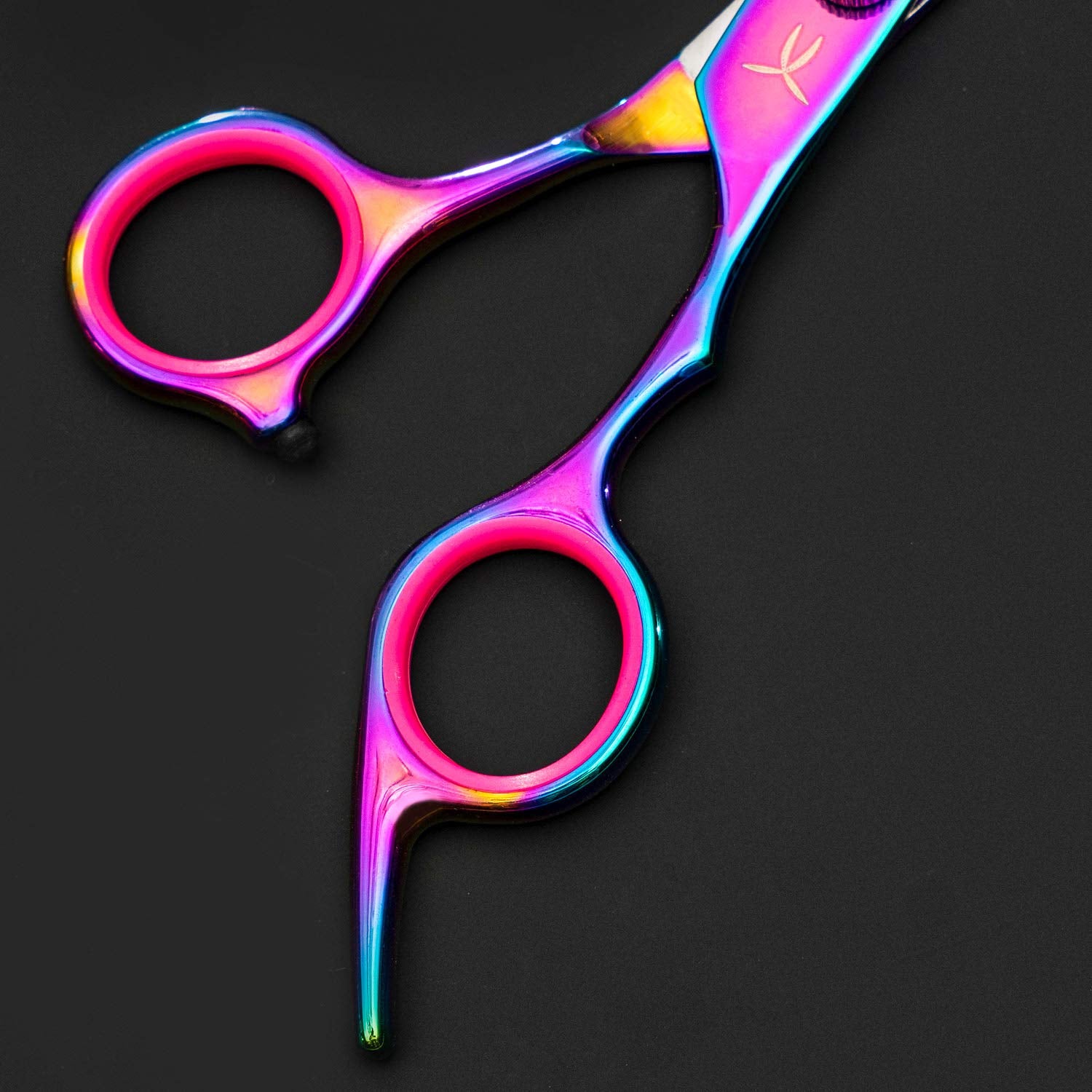 FARRAY Hair Cutting Scissors Thinning Shears，6.5 Inch Professional Stainless Steel Barber Hair Scissors，for Both Salon and Home Use (Aurora color)