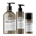 L'Oréal Professionnel Paris Absolut Repair Hair Care Set - Sulfate-Free Shampoo, Serum & Leave-In Mask for Damaged Hair with Peptide Bonder & Amino Acids