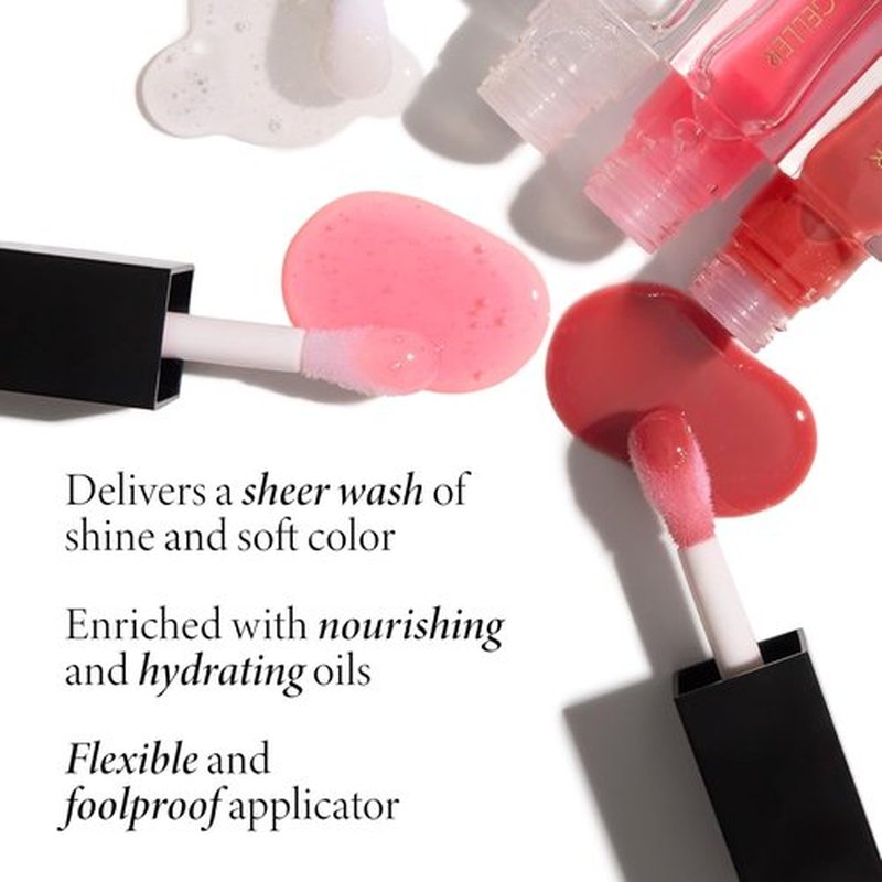 Laura Geller New York Fine Shine Glossy Lip Oil - Hydrating Squalane & Shimmer in Mauve Along