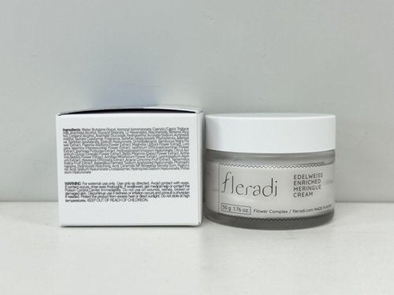 fleradi Edelweiss Face Cream for Women and Men – Korean Night Moisturizer with 30% Edelweiss Extract (Natural Power), Deep Hydration for Dry Skin (Advanced Barrier Care)